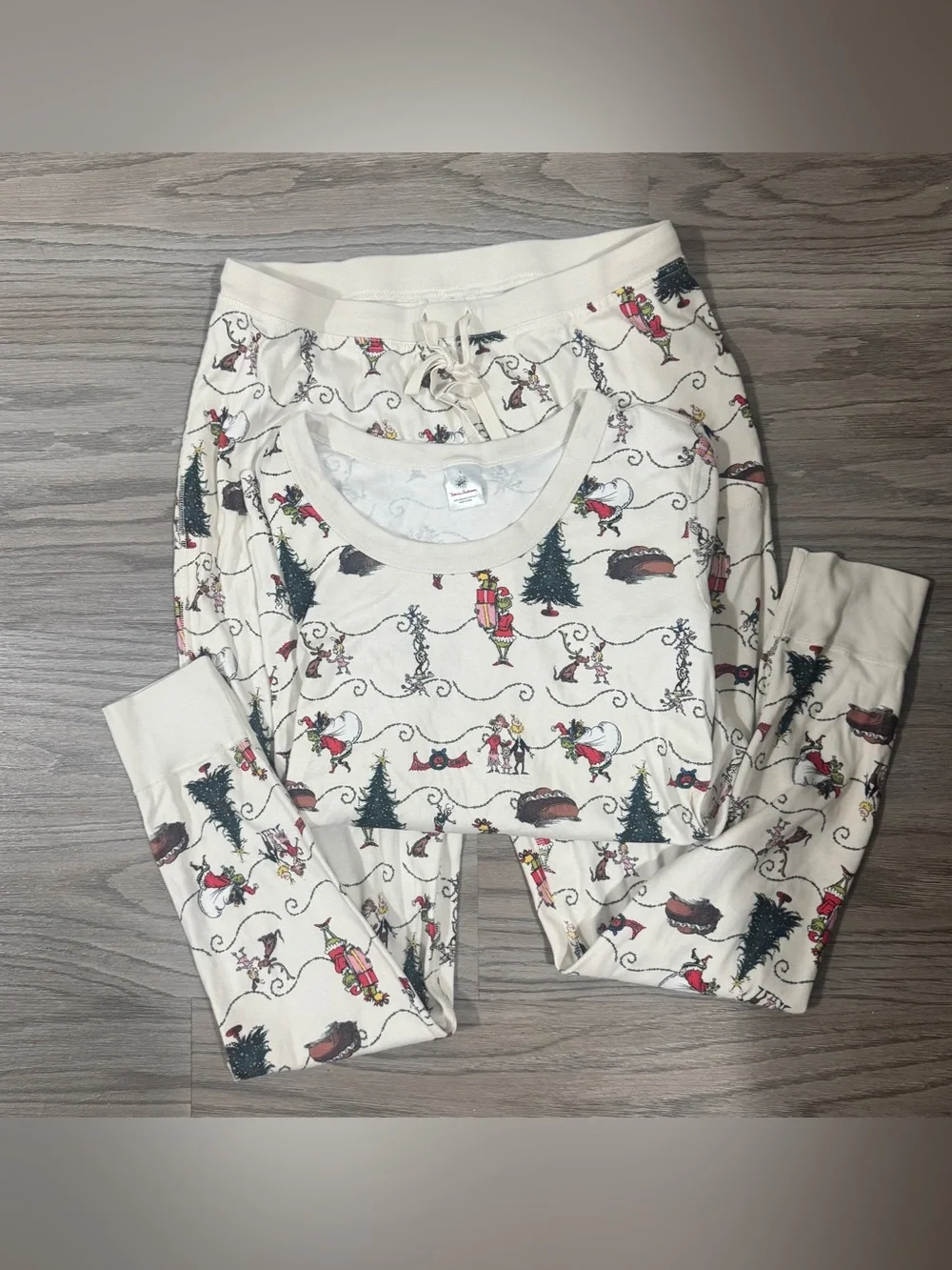 L Hanna Andersson Grinch Christmas Pajama Set Cozy Girl Holiday Lounge Set